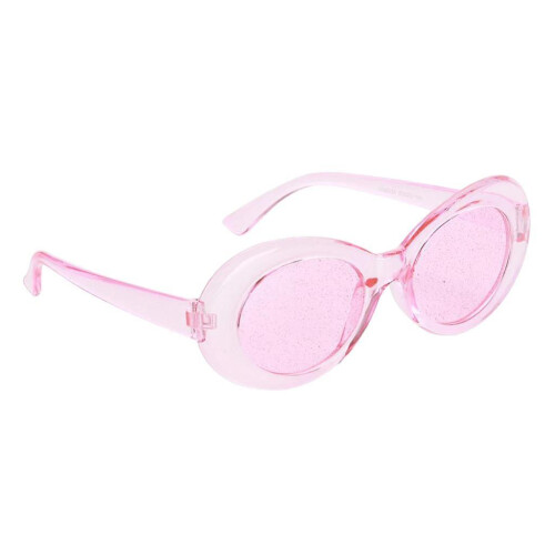 2 Retro Transparent Clout Goggles Oval Bold Mod Thick Framed Sunglasses