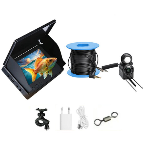 Underwater Fish Finder Camera with 4.3-inch IPS Screen, 30m