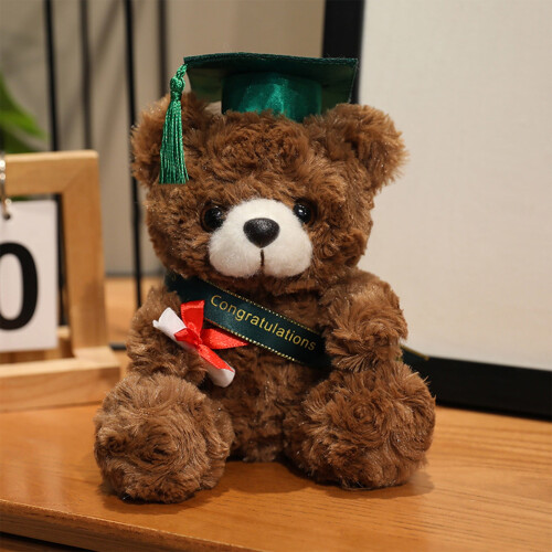 Graduation Bear Plush Doll Dark Brown 7.1 inch
