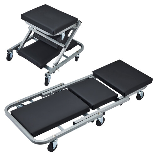 Z Creeper 2-in-1 Black 36 inch 300 lb Capacity Foldable