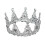 Round Baroque crown tiara Crown Headband for Prom Christmas Silver 1