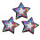 3x3pcs sparkling sequins star patch glitter applique sewing decals B 100x100mm 1
