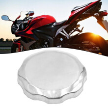 Universal Silver Metal Motorcycle Fuel Tank Cap Cover