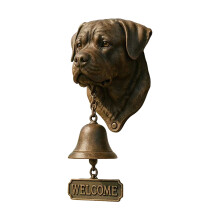 Retro Dog Doorbell Wall Clock with Puppy Head Design