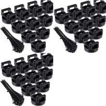 30X Supporto Magnetico per Fascette Portacavi Multiuso, Basi Magnetiche per La Gestione Dei Cavi con Cerniera Resistente