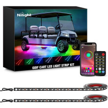 Golf Cart LED Underglow Strip Kit 2PCS Multi-Mode 12V-65V