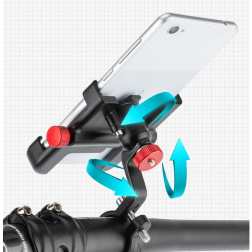 Solid Aluminum Alloy Bike Phone Mount 360 Adjustable Anti-Vibration Navigation Bracket 2
