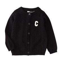 Girls Cardigan Long Sleeve Black 5Y