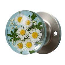 Kreativer Blumen-Türknauf, Retro-runde-Weißes Gänseblümchen