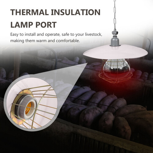 Heat Lamp for Chickens White Iron 1 Piece 2
