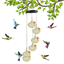 Hummingbird Feeder Outdoor Plastic Yellow Wind Chime