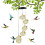 Hummingbird Feeder Outdoor Plastic Yellow Wind Chime 1