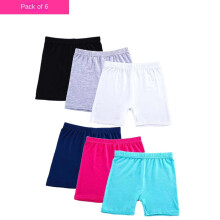 Girls Cotton Dance Yoga Shorts Set for Ages 2-14 (6 pcs)