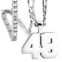 Stainless Steel Sports Necklace Silver 48