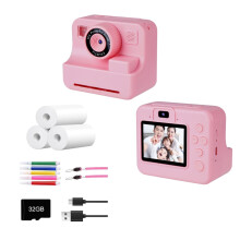 Kids Instant Print Camera 1080P Pink