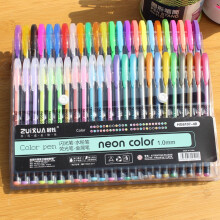 Neon Gel Pens Set Quick-Drying Comfort Grip 12 Colors