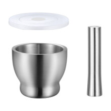 Stainless Steel Spice Grinder with Lid and Non-Slip Base