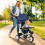 6-in-1 Kinderdreirad mit Schiebestange, Verdeck, Korb, Dunkelblau 4