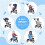 6-in-1 Kinderdreirad mit Schiebestange, Verdeck, Korb, Dunkelblau 6