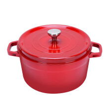 Cast Iron Dutch Oven with Lid 5.5 Qt Red