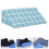 Wedge Pillow Foam Memory Neck Back Support Cushion for Sleeping Pregnancy Green Grid 1
