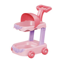 Toy Pram Double Layers Dollhouse Decorations Pretend Play Baby Doll Trolley