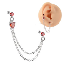 Surgical Steel CZ Gem Ear Piercing Stud 1PC