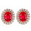 925 Sterling Silver Stud Earrings with Cubic Zirconia 1