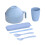 Ramen Bowl Set with Utensils and Lid 33 oz Blue 1