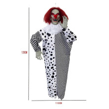 Halloween Clown Ornament Red Glow Eyes for Haunted House Prop Outdoor Indoor