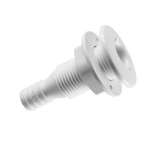 5x5/8 inch White Nylon Thru-Hull Bilge Pump and Aerator Hose Fitting for Boats
