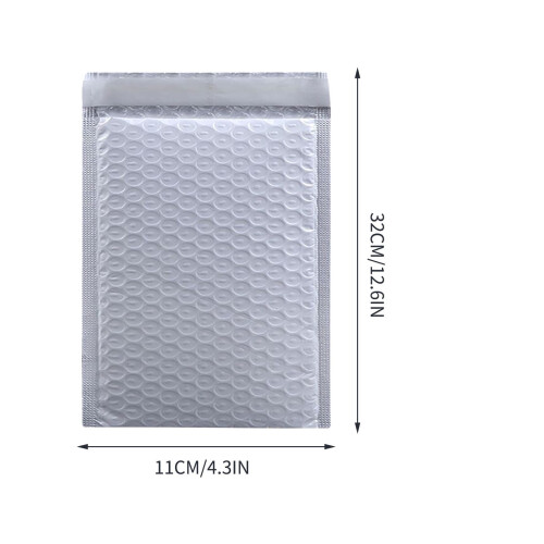 White padded bubble mailers self-seal 5 packs