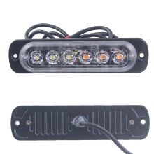 Amber LED Emergency Strobe Light Bar 6 LEDs