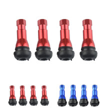 24 Pieces TR413 46mm Wheel Rim Tire Valve Stem Car Truck Vehicle Red+Blue