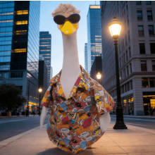 Easter Porch Goose Outfit Scarf Hat 23 inch