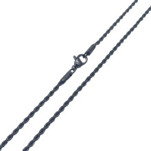 Stainless Steel Twist Rope Necklace 21.7 Inches