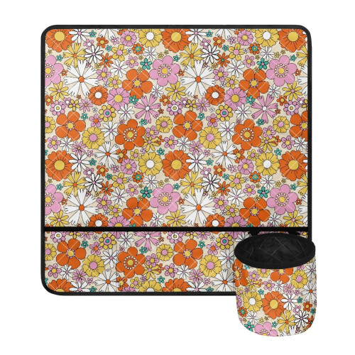 Daisy Flower Sewing Machine Mat Small Cylinder Design 1