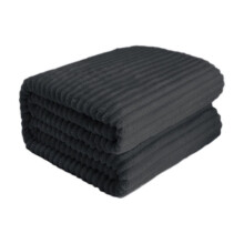 Dark Grey Raschel Blanket Soft Thick Double Layer 40x60