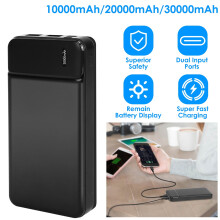 Portable Power Bank 30000mAh for Heated Vest Black
