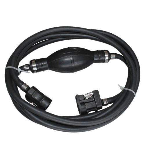 Black Fuel Line Hose Connector for Outboard Boat Engine