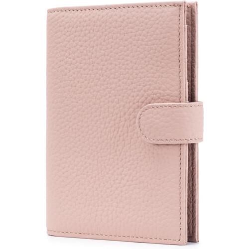 Slim RFID Passport Holder Light Green Leather Wallet 12