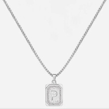 Letter Pendant Necklace Yellow Gold Plated Stainless Steel