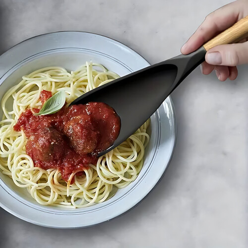 Non-Stick Ceramic Saucepan with Lid 3 QT Wooden Handle