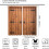 Barn Door Curtains Rustic Brown 84x84in 5