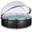 EXIT TOYS EXIT Black Leather Pool 16ft x 48in with Sand Filter Pump and Dome and Accessory Set – Black 1