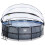 EXIT TOYS EXIT Stone Pool 15ft x 48in with Sand Filter Pump and Dome – Grey 1