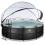 EXIT TOYS EXIT Black Leather Pool 15ft x 48in with Sand Filter Pump and Dome and Accessory Set – Black 1