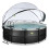 EXIT TOYS EXIT Black Leather Pool 14ft x 48in with Sand Filter Pump and Dome and Accessory Set – Black 1