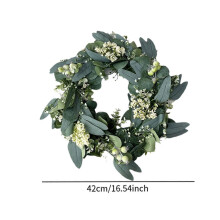 Artificial Wreath Decor Spring Wreath for Bedroom Front Door Farmhouse Patio