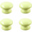 Drawer Knobs Wooden Lotus Shape Yellow 4 Pcs 1